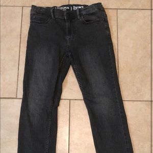 Arizona Jean co boys size 6 black NICE adjustable waist